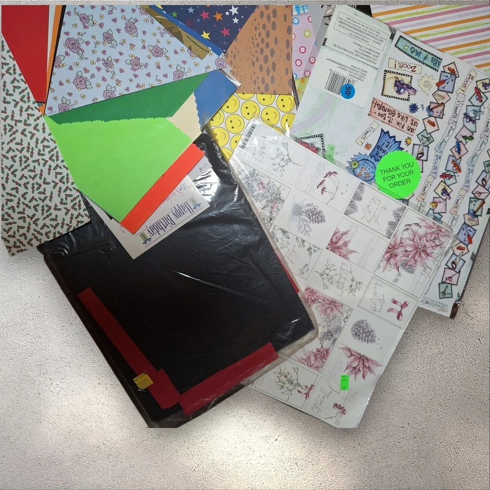 NEW Scrapbook Colorful Paper Set - Picture 3 of 6